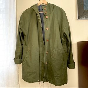 Army Green Coat - Zara - Women - Small